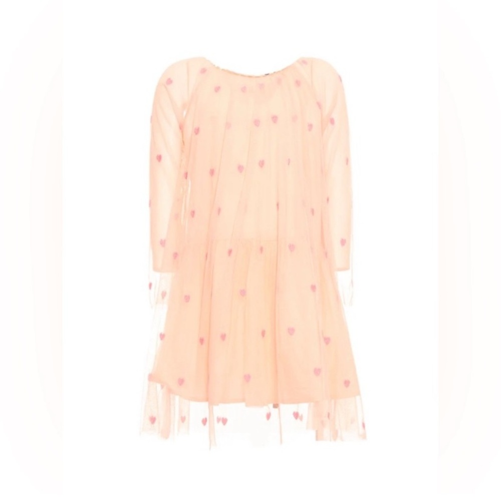 Stella McCartney Kids Little Heart Tulle Pink Dress Size 8T
